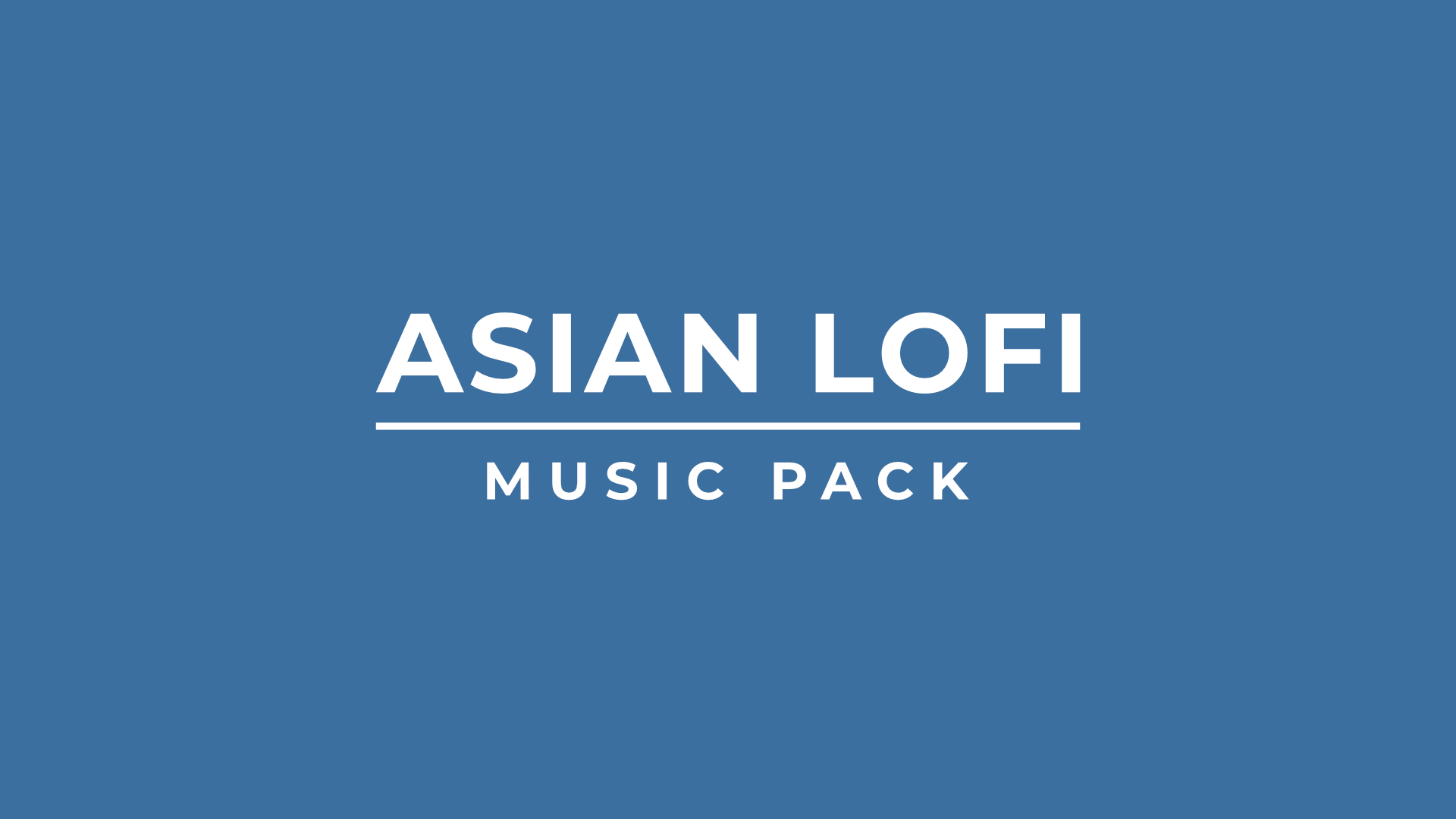 Text 'ASIAN LOFI MUSIC PACK' on a blue background
