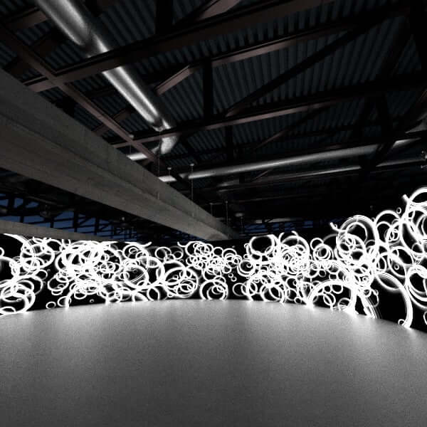 Triplewide White Shapes VJ Loops Pack